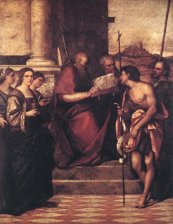 Sebastiano del Piombo San Giovanni Crisostomo and Saints France oil painting art